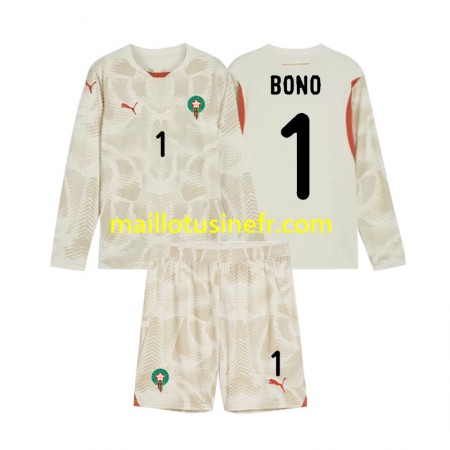 Maillot de Foot Maroc Yassine Bounou 1 Extérieur Gardien 2024 Manches Longues - Enfant Maillot de Foot Maroc Yassine Bounou 1 Extérieur Gardien 2024 Manches Longues - Enfant